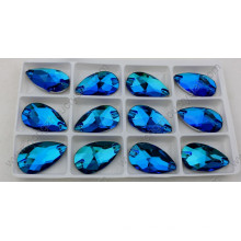 Sew on 13X18mm Dz-3065 Drop Blue Sew on Crystal Glass Stone Flatback Crystal Rhinestone
